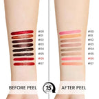 2Pcs Delicate Pink & Pinkish Red Liquid Matte Lip Liner Stain Peel Off with Tweezer, Long Lasting Waterproof Matte Lipstick Lip Gloss Tattoo for Women, Transfer-prof Lip Tint Makeup for All Skin Types