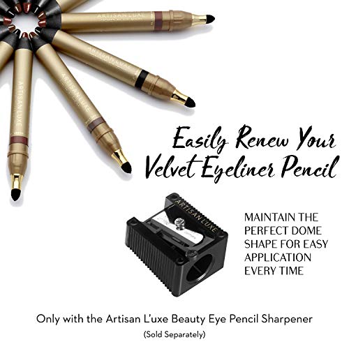 Artisan L'uxe Beauty Velvet Jumbo Eyeliner Pencil Smokey Eyes in 3 Minutes Water Proof, Smudge Proof, Long Lasting Age Defying Essential Oils (Shade: Shimmering Bronze)