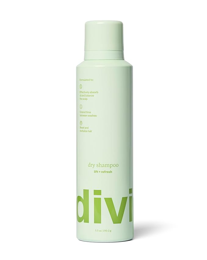 Divi Dry Shampoo Spray for Women - Formulated to Absorb Oil, Balance the Scalp and Extend Time Between Washes - Free of Benzene, Butane, Propane and Talc, 5.3oz (1 Pack)