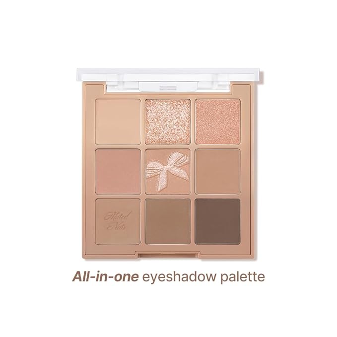 dasique Shadow Palette #24 Muted Nuts 7.5g I 9 Blendable Shades in Smooth Matte and Shimmer Finishes with Gorgeous Pearls | Eye Makeup Palette | Cruelty Free | K-beauty