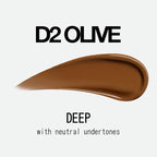 about-face THE PERFORMER Skin-Focused Foundation D2Olive – Medium Coverage, Long-Wear, Breathable & Buildable Base – Clean, Vegan, Hydrating Formula with Blue Agave & Chlorella – 1.08oz