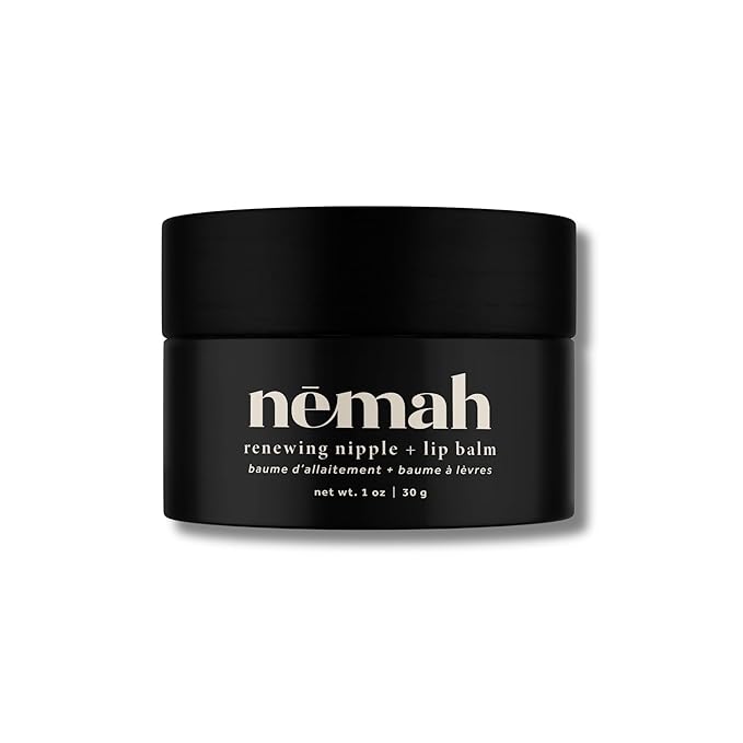 Nemah - Organic Nipple Balm, Nipple Cream Safe for Breastfeeding - 2-in-1 Nipple Butter & Lip Balm, Nursing Nipple Balm - Non-Greasy, Vegan, & Cruelty-Free - 1 oz.