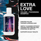 IGK EXTRA LOVE Volume & Thickening Shampoo and Conditioner Set | Lightweight + Supports Scalp + Balance Oil | Vegan + Cruelty Free | 8 Oz