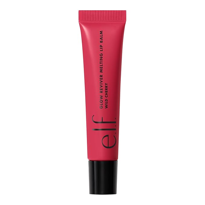 e.l.f. Glow Reviver Melting Lip Balm, Hydrating Tinted Lip Balm For A Glossy Finish & Soft, Supple Lips, Vegan & Cruelty-Free, Wild Cherry