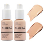 2 Pack PHOERA Foundation,Matte Oil Control Concealer Foundation