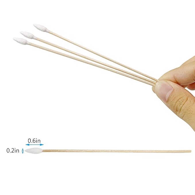 2000pcs Precision Cotton Swabs with 6'' Long Sticks for Gun Cleaning, Makeup or Pets