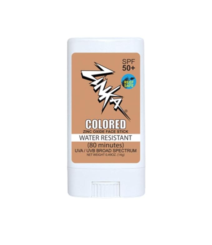 Zinka Sunscreen SPF 30 All Natural Vegan Mineral Light Beige Colored Face Stick