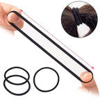 120 Pieces Black Hair Ties for Thick and Curly Hair Ponytail Holders Hair Elastic Band for Women or Men(4mm)