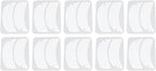10 Pairs Reusable Silicone Under Eye Gel Pads for Eyelash Extensions, Flexible Notch Design Eyelash Extension Patches for Salons Individuals Schools (White)