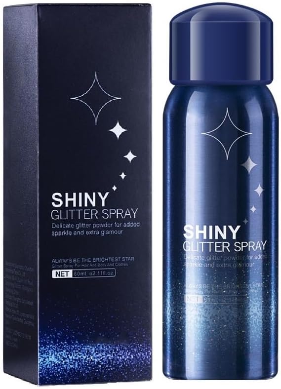 Body Glitter Spray, Perfect Hair and Body Shiny Music Festival Stage Makeup Rave Festival Clothes Glitter Spray. ﻿