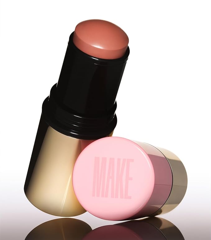 MAKE Beauty Cream Stroke Cream Blush Stick for Cheeks - Vibrant yet Natural Soft Matte Finish - Shade Hypernude, Beige Blush Makeup