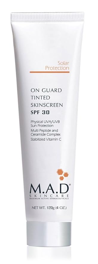 M.A.D SKINCARE SOLAR PROTECTION: On Guard Tinted Skinscreen SPF 30-120g