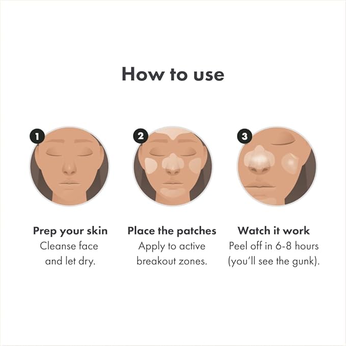 Hero Cosmetics Mighty Patch™ Face Patch - XL Hydrocolloid Face Mask for Acne, 5 Large Pimple Patches for Zit Breakouts on Nose, Chin, Forehead & Cheeks (1 Count)