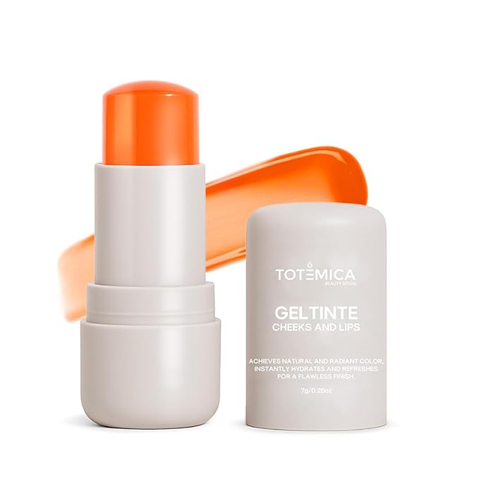 TOTEMICA Cooling Water Jelly Tint - by Ana Patricia, Dewy Hydrating Tint for Natural Color, Long-Lasting Jelly Lip Tint & Cheek Stain, Clean Beauty Tinta para Labios | 0.19 oz - Light Red