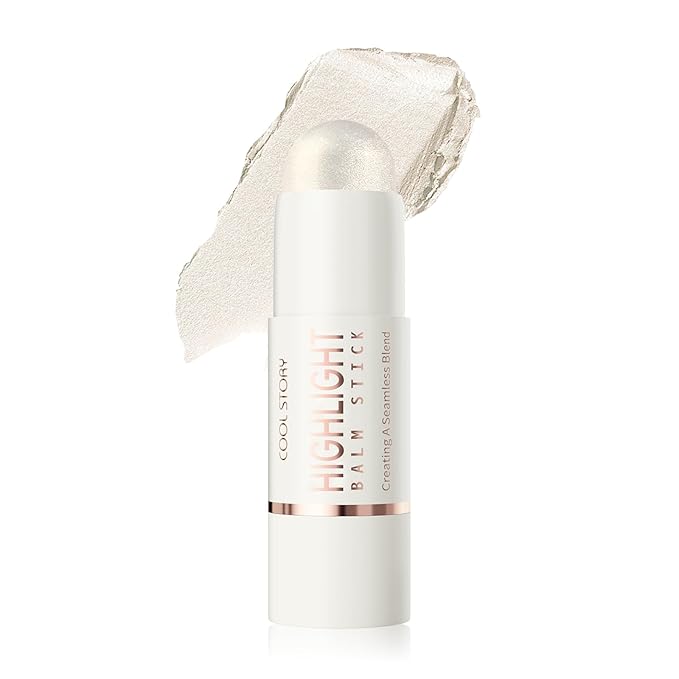 Cool Story 3-in-1 Makeup Set, Highlighter, Blush and Contour Balm Stick, Cream Formula for Face Contouring, Professional Cosmetic Kit (Highlight-F02)