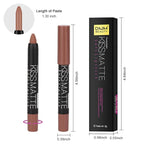 evpct 1Pcs Light Nude Brown Matte Lipstick and Lip Crayon Liner Pencil Set for Women Lip Stain Long Lasting Waterproof labiales mate magicos 24 horas originales pintalabios permanente 24 horas 17