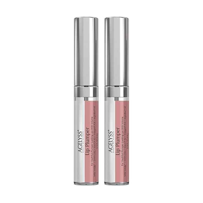 Agelyss Lip Plumper - Deep Hydration - Lip Volume, Collagen Boost, Plumping - Paraben-Free, Cruelty-Free, Vegan - .14 FL OZ - Pack of 2