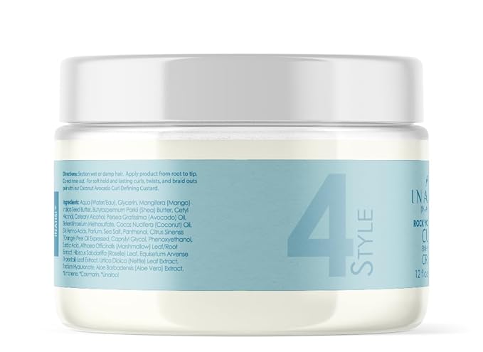 Inahsi Rock Your Curls Curl Enhancing Cream | Hair Cream for Men, Women, or Kids with Curly Hair | Hair Products for Naturally Curly Hair 12 oz | Made in the USA
