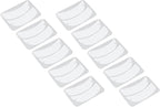 10 Pairs Reusable Silicone Under Eye Gel Pads for Eyelash Extensions, Flexible Notch Design Eyelash Extension Patches for Salons Individuals Schools (White)