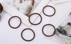 100PCS Hair Bands, 4MM Large Ponytail Holders, Brown - 2 Inch in Diameter Rubber Bands for Medium to Thick Hair, Curly Hair, Women or Girls