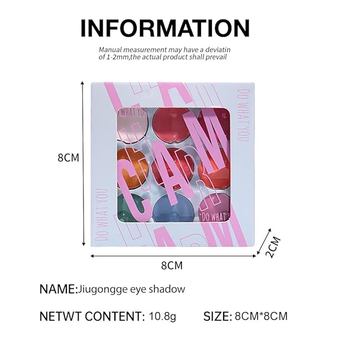 Matte Eyeshadow Palette,Pigmented Rainbow Eye Shadow Kit with Red Yellow Blue Pink Green Shades, Smooth Blendable Long-Lasting Colorful Makeup Palette for Creative Looks, Stage, Festival & Daily Wear