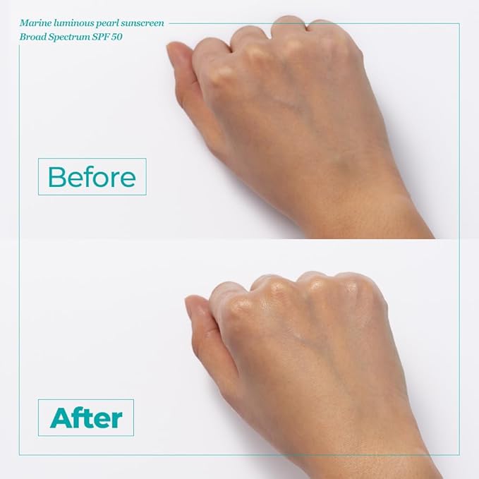 JMsolution Marine Luminous Pearl Sunscreen SPF50 Broad Spectrum UV Protection, Moisturizing & Lightweight, No White Cast, 1.69 fl oz