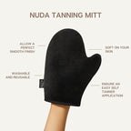 Nuda Ultra Dark Self-Tanning Mousse, Dark Face Tan Water, and Tanning Mitt Bundle