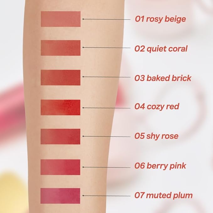 I'M MEME Color Key Ring Velvet Lip Tint - 03 Baked Brick | Long Lasting Lip Stain, Matte Finish, Smooth Texture, Kbeauty, Cute Korean Makeup, Compact, Portable Keychain, Travel-Friendly, Gift, 2.8g