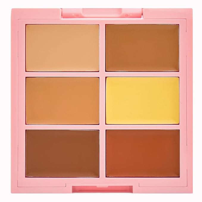 KimChi Chic Undercover Hoe Corrector Palette - Full Coverage Concealer, Creamy, Long Wearing, Hides Dark Circles & Blemishes Cruelty Free, Golden Tan 0.25oz