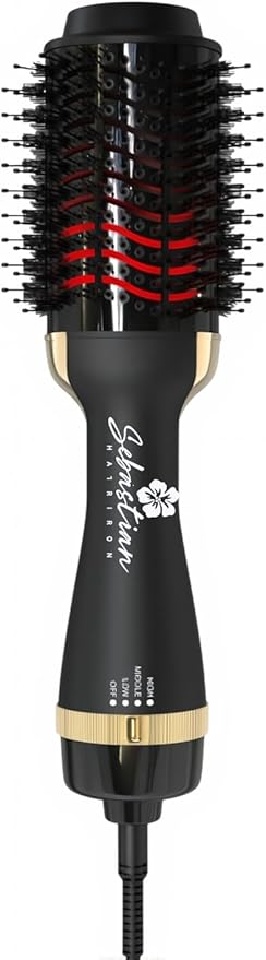 Infrared Professional Hot Air Brush-Premium Salon Quality – Lightweight & Powerful – Sebastian Hair Iron