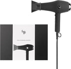 L'ANGE HAIR Soleil Professional Hair Dryer | 3 Heat Settings & 2 Airflow Settings | Cool Shot Locks-in Style | Professional Length Cord | Best Lightweight Hair for Smooth Blowouts (Black)