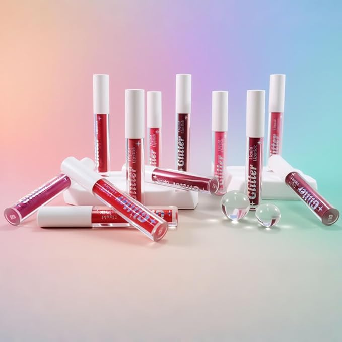 AMY'S DIARY Purple Sparkle Liquid Lipstick, Shimmer Metallic Lip Gloss, Long-Lasting Waterproof Lip Color, High Shine Sparkle Makeup,Lip makeup for woman (10#)