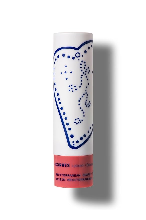 KORRES Lip Butter Stick Mediterranean Grape Hydrating Lip Balm with Greek Hypericum Balsam Oil, Moisturizing & Subtle Tint for Soft Lips, Lip Care for Women & Men, 0.17 oz, Stocking Stuffer
