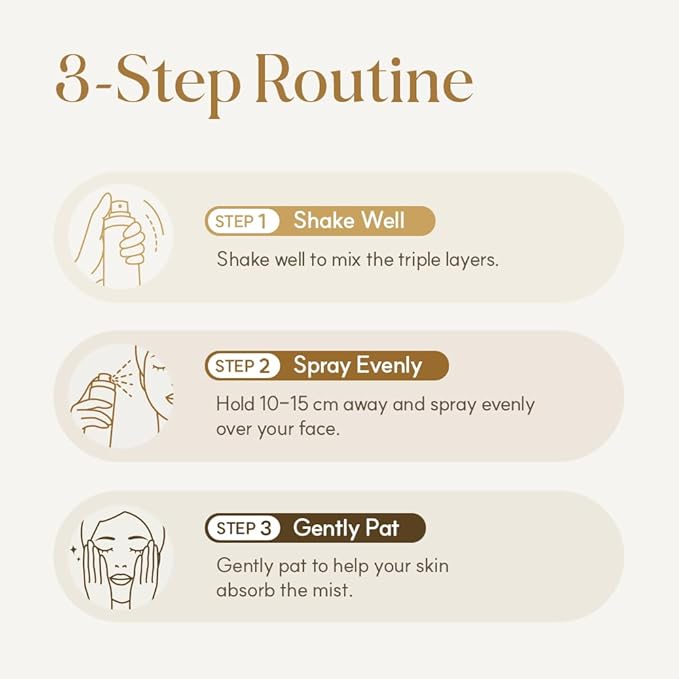 Triple Active Mist, Korean Skincare Glow Spray Serum, Hydrating All-in-One Face Treatment for Radiant, Dewy Skin, Lightweight Daily Routine Care with NK Cell Technology