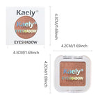 evpct Champagne Gold Glitter Eyeshadow Palette Single, Nude Gold Pink Shimmer Sparkle Cream Eye Shadow Palette Brightener Makeup for Older Women, High Pigment Long Lasting Monochrome Mini Eyeshadow