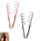 Volumizing Texture Comb – Wide Tooth Hair Styling Comb for Men & Women, Fluffy Curly Hair Comb for Volume & Fringe Parting, Anti-Frizz Styling Tool (Gray and pink)