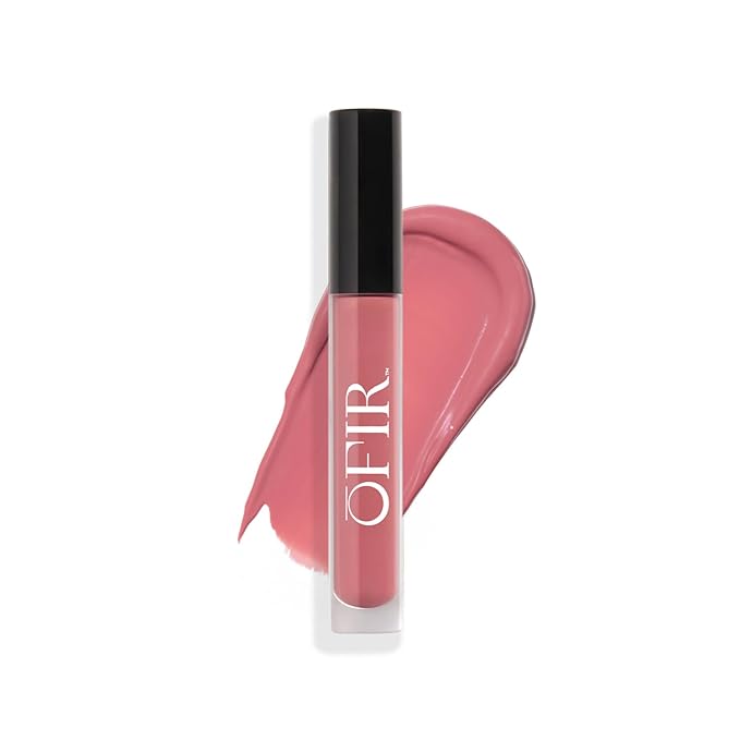 OFIR Hue Hydrator Sheer Lip Jelly | Luminous Gloss Shine Formula With Apricot Oil, Coconut Oil, Vitamin E for Subtle Color | Vegan, Cruelty Free Hydrating lip Balm | Poppy - Dusty Rose, 0.135 Fl oz