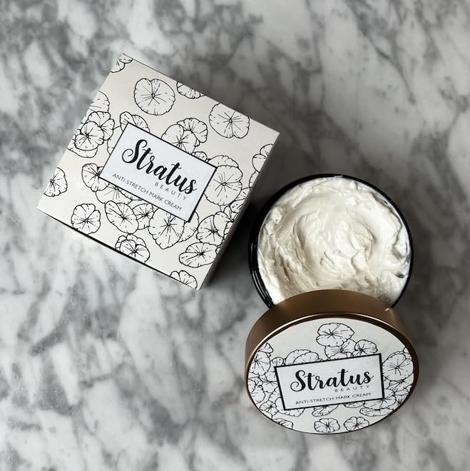 Anti-Stretch Mark Cream. Paraben-Free, Hypoallergic, and Safe for Pregnancy and Nursing - 8 oz, clear