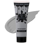Bowitzki Face and Body Paint 2oz Cream Makeup 60ml Water Based Face Painting Special Effects For Adults Halloween Christmas Party Stage Cosplay (Grey)