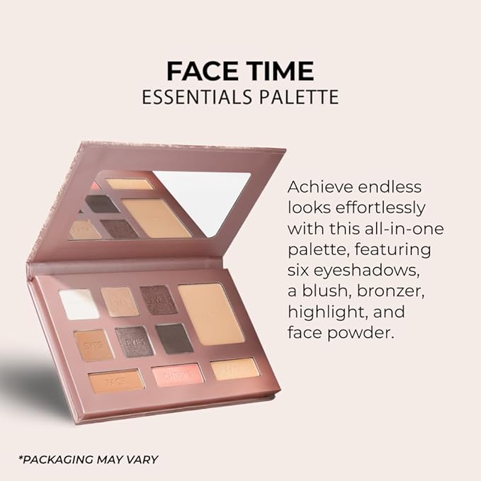 LUMINESS Face Time Essentials Face Palette - Includes Bronzer, Blush, Highlighter, Face Powder and 6 Eyeshadows - Highly Pigmented, Long-Wearing Makeup Palette - Silky Smooth, Easy to Blend