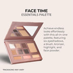 LUMINESS Face Time Essentials Face Palette - Includes Bronzer, Blush, Highlighter, Face Powder and 6 Eyeshadows - Highly Pigmented, Long-Wearing Makeup Palette - Silky Smooth, Easy to Blend