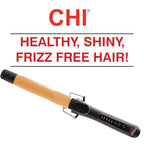 CHI Ceramic Curling Iron, Hair Curler for Smooth & Shiny Curls, Adjustable Temperature & Automatic Shut-Off, 1" Barrel, Black