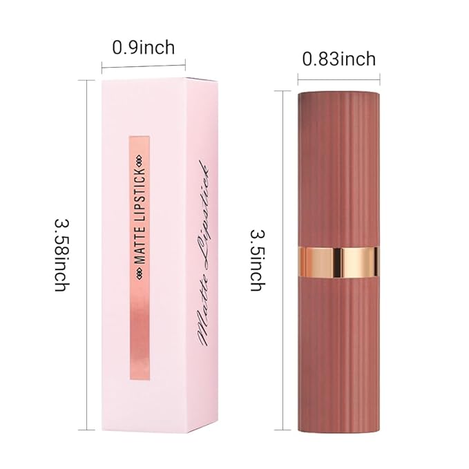 evpct Coral Orange Red Matte Creamy Lipstick for Women, Long Lasting Waterproof Velvet Lipstick, Lip Stick Crayon Buildable Blendable Creamy Color, Longwear Lip Makeup Cruelty-free 24 hour original 04