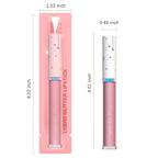 evpct 1Pcs Pink Metallic Glitter Lipstick Lip Gloss Stain for Women Long Lasting Waterproof 24, Hot Light Nude Pink Frosted Metallic Shimmer Glossy Chrome iridescent Liquid Lipstick Lip Gloss Makeup