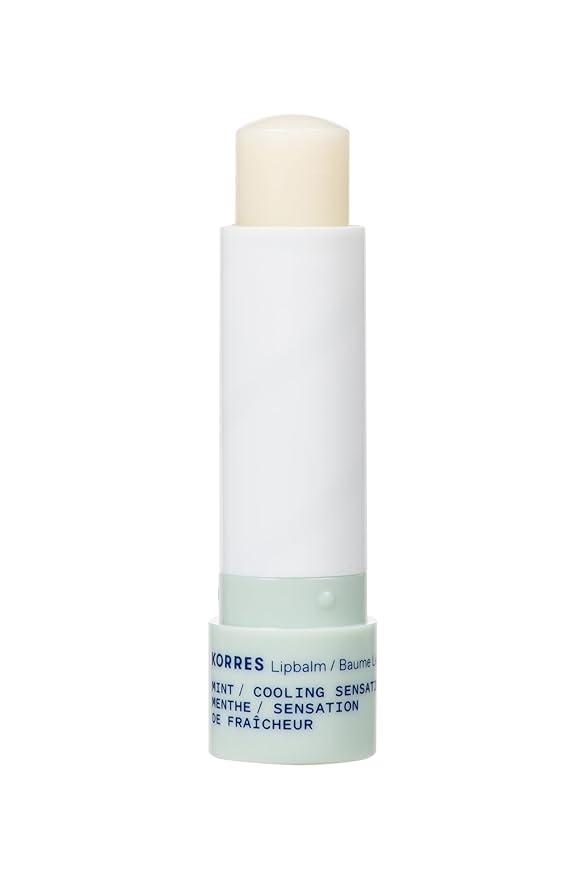 KORRES Balsam Lip Butter Stick Clear Mint, Moisturizing Balm with Greek Hypericum Oil, Nourishing Formula for Smooth Lips, Lightweight Shine, Daily Lip Care, 0.17 oz, Stocking Stuffer