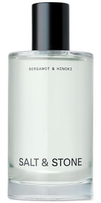 Salt & Stone Body Mist, Bergamot & Hinoki Scent, Skincare Infused Hair & Body Spray for Women and Men, Hydrating Fragrance with Glycerin and Red Algae, Vegan, Cruelty Free, 3.4 fl oz