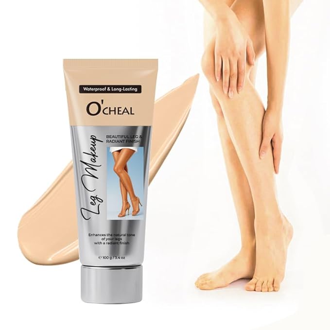 O’CHEAL Waterproof Leg Makeup Cream, No Transfer Tattoo Cover Up&Scar Concealer, Long Lasting Body Foundation for Flawless Skin, Leg Varicose Vein Cover Up, Suitable All Skin Tones (Nature)