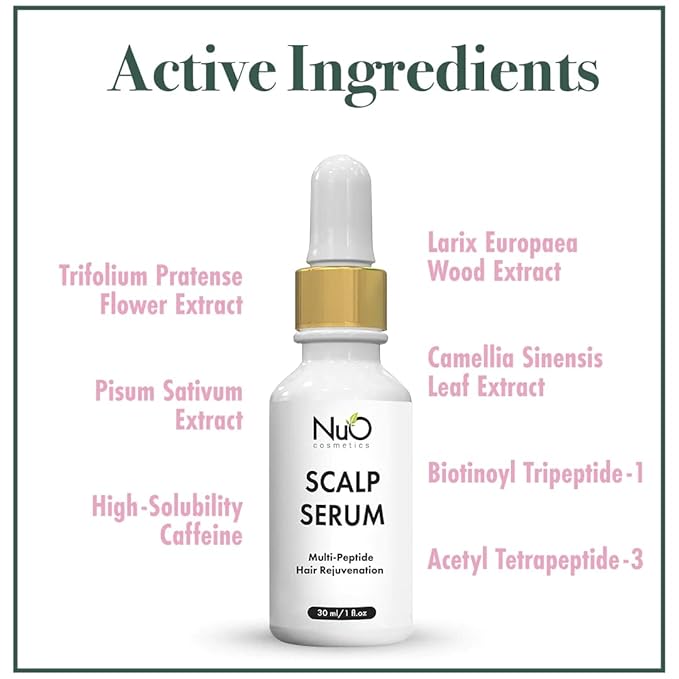 nuorganic Dry Scalp Serum to Hydrate and Moisturize Hair Follicles — Reduce Hair Loss, Flakiness, Dryness and Itch All in One — Vegan & Organic (1 fl.Oz / 30ml)