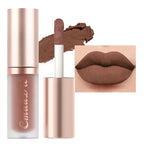 evpct 1Pcs Brown Matte Liquid Lipstick Lip Gloss Glossy Set for Black Women 24 Hour Silky Velvet Lipstick labiales matte larga duracion mate 24 horas originales 02#