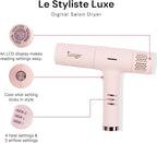 L'ANGE HAIR Le Styliste Luxe Digital Luxury Hair Dryer | Quiet Brushless Blow Dryer with Diffuser | Hairdryer with 4 Heat & 2 Speed Settings | Ion Technology | Best Hair Dryer for Blowouts (Blush)